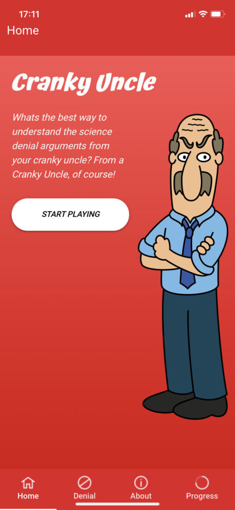 cranky uncle fun app intro screen